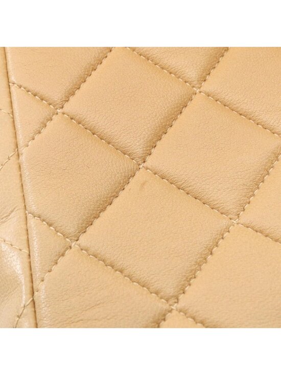Chanel Backpack Quilted Beige Lambskin Suzu